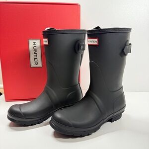 NIB • Hunter Women's Original Short Back Adjustable Rain Boots Size: 6